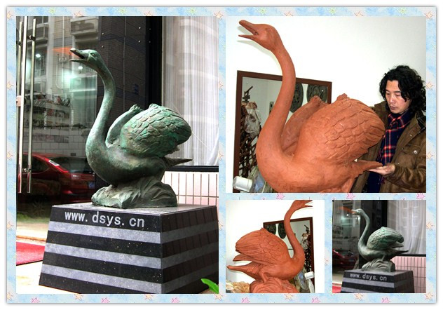 泥塑青銅鵝雕塑
