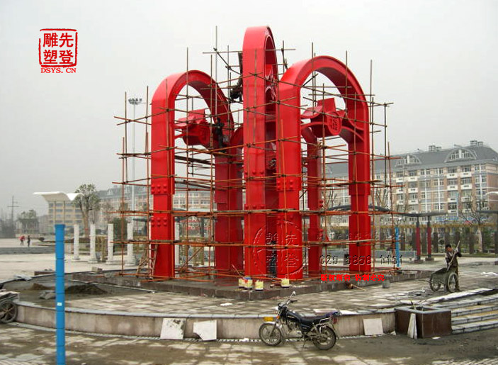 南京不鏽鋼雕塑《百福之門》不鏽鋼雕塑廠鋼雕塑設計公司