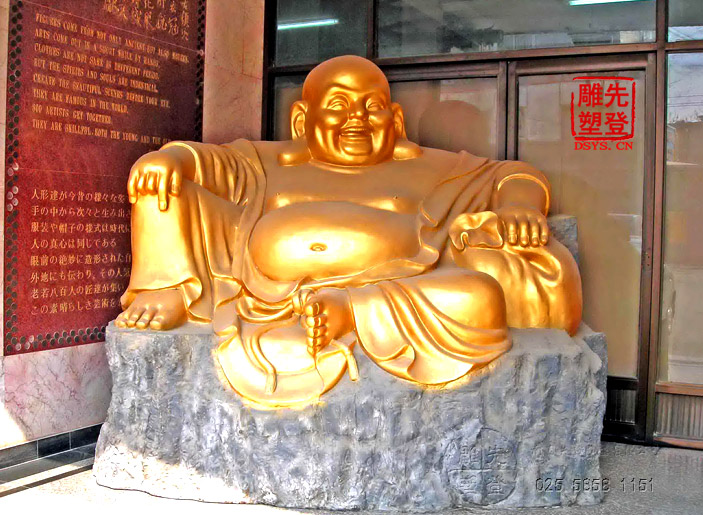 彌勒佛像等係列 鑄銅貼金箔